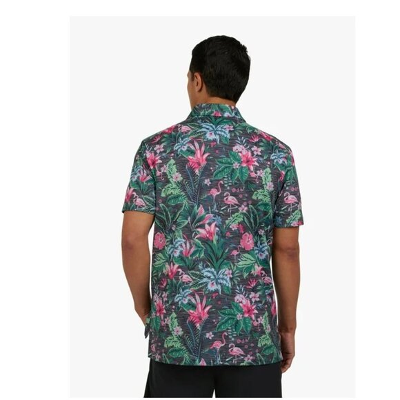 NWT Chaps Big Men's Flamingo Printed Polo Shirt, Size 2XL - Picture 2 of 8